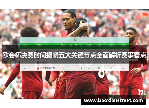 欧会杯决赛时间揭晓五大关键节点全面解析赛事看点 欧会杯决赛时间揭晓五大关键节点全面解析赛事看点